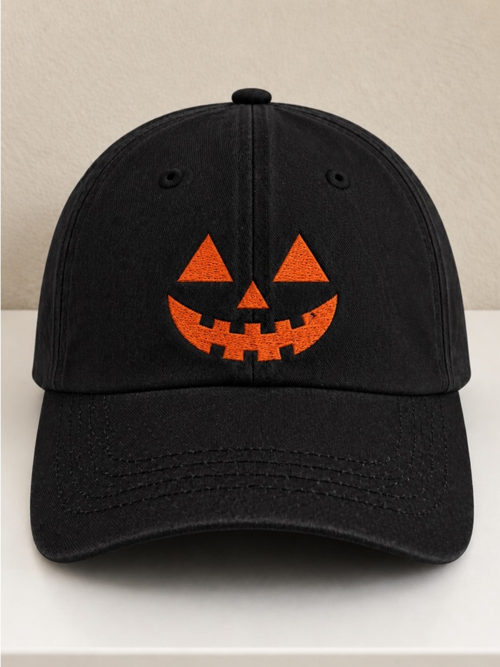 Embroidered Pumpkins Spooky Halloween Black Classic Dad Hat